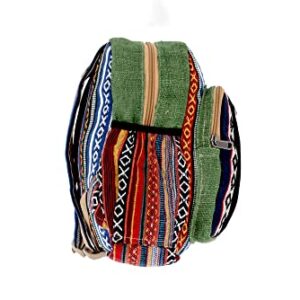 Unique Design100% Himalaya Hemp Backpack Small Backpack Hippie Backpack Festival Backpack Hiking and Tablet Backpack FAIR TRADE Handmade with Love.