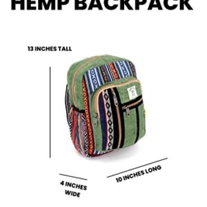 Unique Design100% Himalaya Hemp Backpack Small Backpack Hippie Backpack Festival Backpack Hiking and Tablet Backpack FAIR TRADE Handmade with Love.