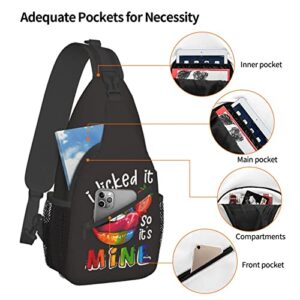 ROSIHODE Rainbow LGBT Pride Sling Backpack, Multipurpose Lgbt Crossbody Shoulder Bag Travel Hiking Daypack for Men Women