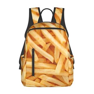 french fries backpack for girls boys school bag,funny food pattern casual laptop backpack college school book bag travel daypack for teens