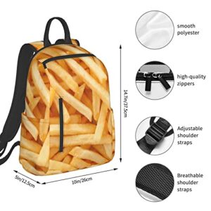 French Fries Backpack For Girls Boys School Bag,Funny Food Pattern Casual Laptop Backpack College School Book Bag Travel Daypack For Teens