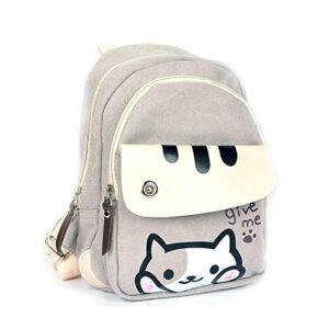 Cute Anime cat Anime Neko Atsume Multifunctional Shoulder Bag Knapsack Japanese Game Cat Backpack