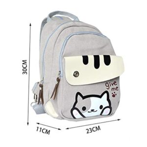 Cute Anime cat Anime Neko Atsume Multifunctional Shoulder Bag Knapsack Japanese Game Cat Backpack