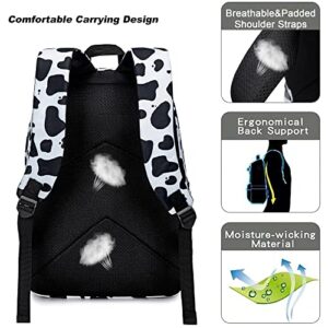 Cow Print Backpack for Girls Women Teens, School Backpack College Bookbags Ladies Laptop Backpacks