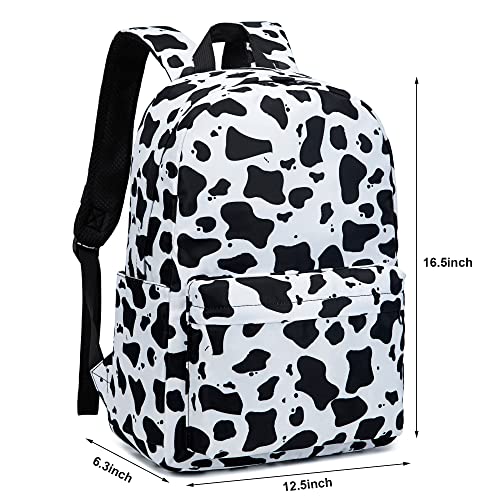 Cow Print Backpack for Girls Women Teens, School Backpack College Bookbags Ladies Laptop Backpacks