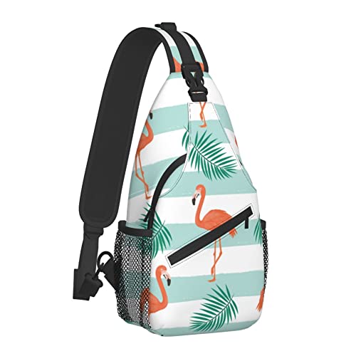 FyLybois Flamingo Sling Bag for Travel Crossbody Bags for Women Sling Backpack Outdoor Cycling Hiking