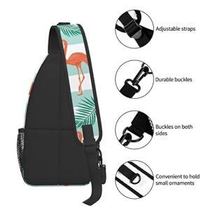 FyLybois Flamingo Sling Bag for Travel Crossbody Bags for Women Sling Backpack Outdoor Cycling Hiking