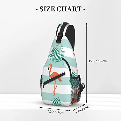 FyLybois Flamingo Sling Bag for Travel Crossbody Bags for Women Sling Backpack Outdoor Cycling Hiking
