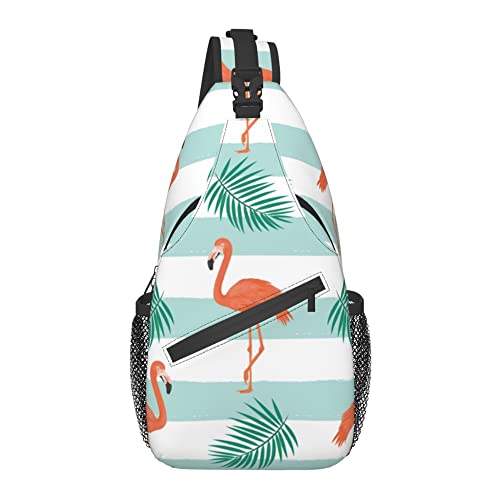 FyLybois Flamingo Sling Bag for Travel Crossbody Bags for Women Sling Backpack Outdoor Cycling Hiking