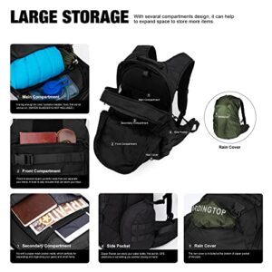 Mardingtop 35L Tactical Backpack with Rain Cover + 2.5L Hydration Bladder