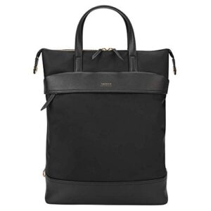 targus newport convertible 2-in-1 backpack to tote bag, sleek professional business purse bag and protective sleeve fits 15-inch laptop, black (tsb948bt)