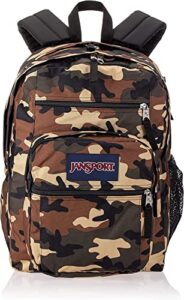 jansport big student backpack (black) (camo buckshot)