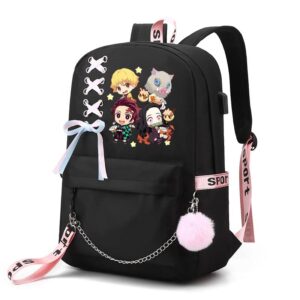 Marketair Anime Backpack School Backpack Laptop Bag Large Casual Daypack BookBag Cosplay Backpack For Girls