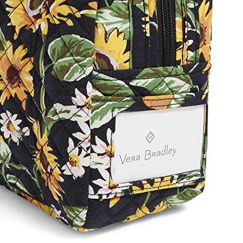 Vera Bradley Campus Backpacks, Black-Recycled Cotton withVera Bradley Bunch Lunch Bag, Sunflowers-Recycled Cotton