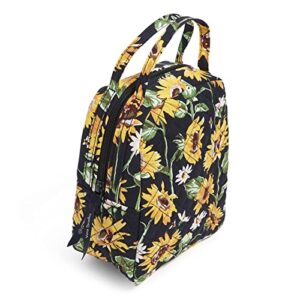 Vera Bradley Campus Backpacks, Black-Recycled Cotton withVera Bradley Bunch Lunch Bag, Sunflowers-Recycled Cotton