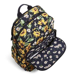 Vera Bradley Campus Backpacks, Black-Recycled Cotton withVera Bradley Bunch Lunch Bag, Sunflowers-Recycled Cotton