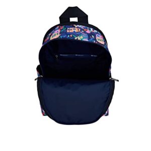 LeSportsac Sunlit Stroll Basic Backpack/Rucksack, Style 7812/Color E436, Vibrant & Artsy Illustrations of Charming & Exotic Destinations/Vignettes, Colorful Mosaic Art Tile Accent