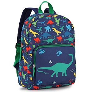 ravuo dinosaur backpack, water resistant cute lightweight small backpack for little kids boys kindergarten preschool bookbag toddler backpack with chest strap