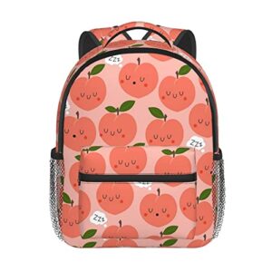 kiuloam cute peach kids backpacks for toddler boys and girls preschool backpack with chest strap 12 inch