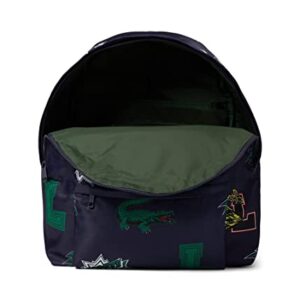 Lacoste Iconic Heroes Graphic Print Backpack, Marine 166 Croc Allover