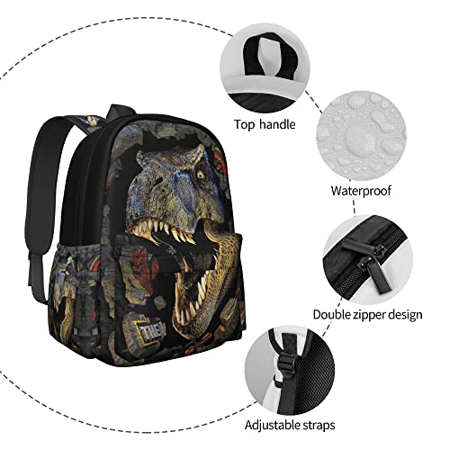 T-rex Dinosaur Backpack 3d Casual Light Weight Bookbags for girls boys Teens