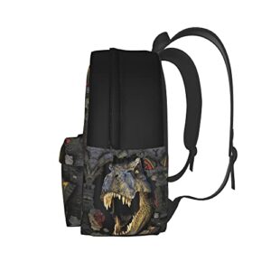 T-rex Dinosaur Backpack 3d Casual Light Weight Bookbags for girls boys Teens