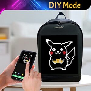 Crelander LED Laptop Backpack Dynamic Storage Bag with 5000mah Wireless Power Bank