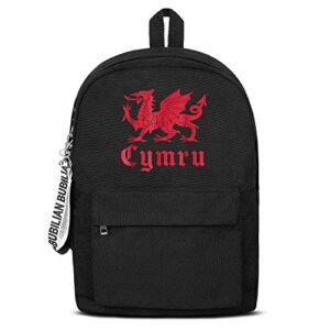 travel laptop backpack welsh red dragon wales durable rucksack daypack