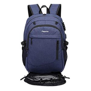 gudui college laptop backpack school student bookbag usb basketball backpack with lock