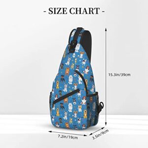 Funny Cute Dog Paw Sling Bag Chest Shoulder Backpack Fanny Pack Crossbody Bags for Men Women One Size