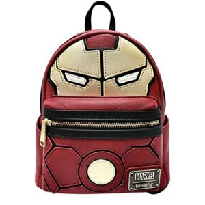 loungefly x marvel iron man cosplay faux leather mini backpack