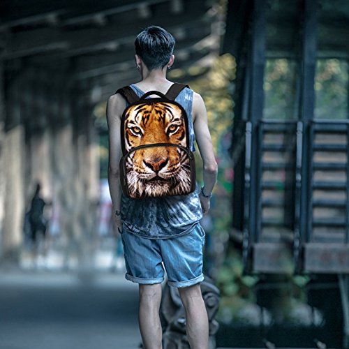 Animal School Bag,School College Backpack,Teenagers Casual Daypack,17 Inch Laptop Backpack for Men (Monkey)