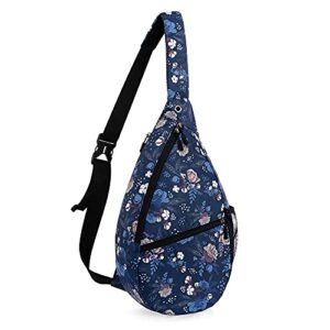 xeyou unisex sling bag multipurpose crossbody shoulder bag travel chest pack for men women lightweight casual daypacks (cotton)