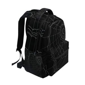 olmopp Stylish Backpack with Goth Spider Web Print, Lightweight School College Travel Bags, Chunbb 16" x 11.5" x 8"…