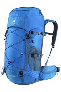 shanyk 55l hiking backpack backpack with rain cover for camping backpacking travel and adventure