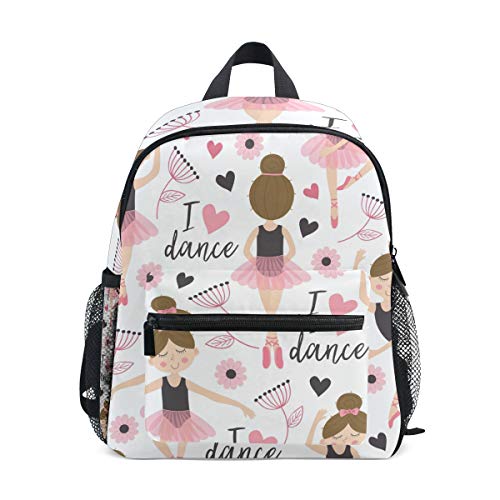 Cute Ballerina Backpack for School Bookbag Backpack Upgraded Small Travel Backpack(906b)