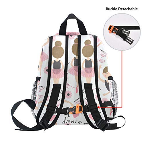 Cute Ballerina Backpack for School Bookbag Backpack Upgraded Small Travel Backpack(906b)