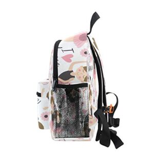 Cute Ballerina Backpack for School Bookbag Backpack Upgraded Small Travel Backpack(906b)