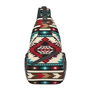 rosihode cute native american sling backpack casual indian chest bags crossbody travel hiking daypack for women men