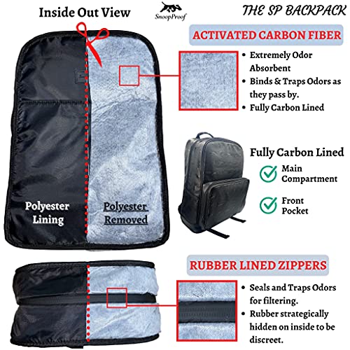 The SP Backpack in All Black Smell Proof BackPack