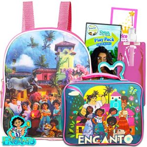 fast forward encanto mini backpack and lunch box set with water bottle, stickers, more