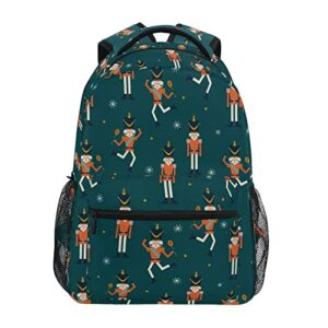 jhkku backpack for girls boys christmas nutcracker student shoulders bag lightweight school bags, travel laptop bag s