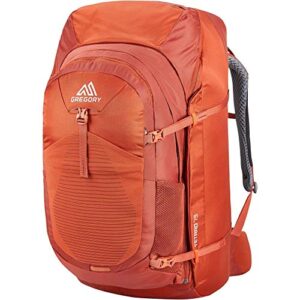 gregory mountain products tetrad 75 travel backpack, ferrous orange,one size