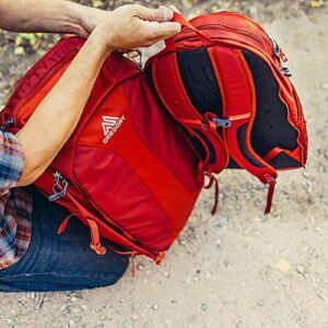 Gregory Mountain Products Tetrad 75 Travel Backpack, FERROUS ORANGE,One Size