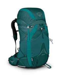 osprey eja 58 women’s ultralight backpacking backpack, deep teal, x-small/small