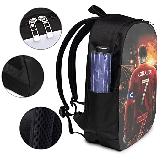 Customized For Football Fans Multifunction With Ronaldo #7 Logo Backpack Travel Sports Backpack, Computer Bag For Men Women