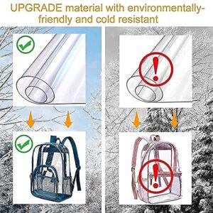 Clear Backpack for women and men, Heavy Duty Transparent Bookbag - 16" See Through Large Backpacks Stadium Approved