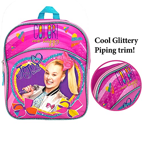 RALME Nickelodeon JoJo Siwa Mini Backpack for Girls & Toddlers - 12 Inch - Pink, Purple, Blue