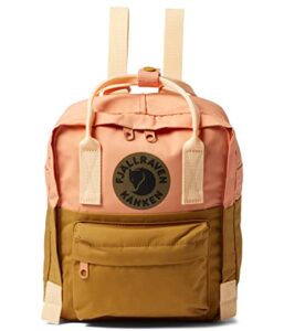 fjallraven women’s kanken art mini backpack, landsort, green, orange, one size
