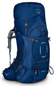 osprey ariel 55 women’s backpacking backpack, ceramic blue, x-small/small